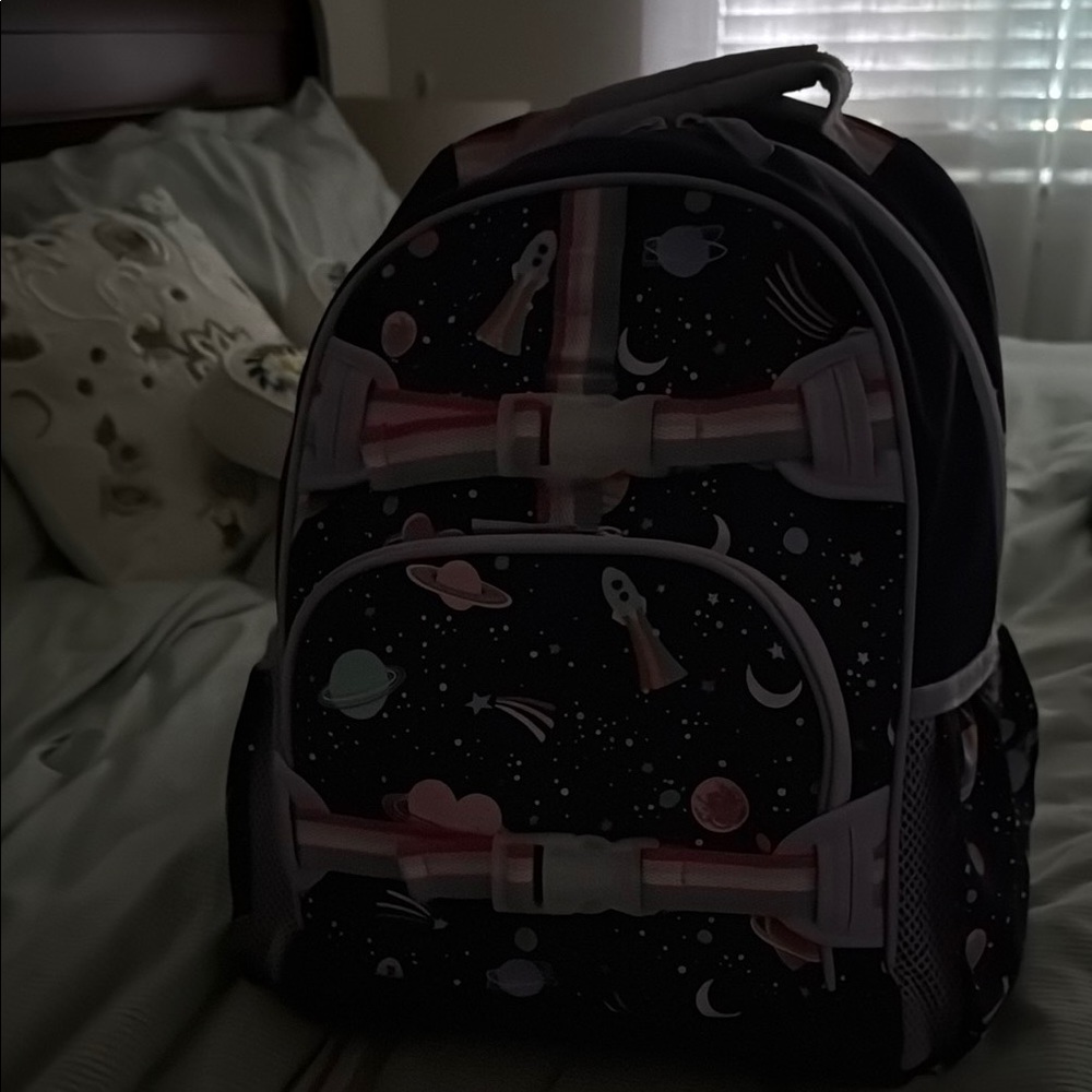 Pottery Barn Kids Space Backpack - Black and Pink Glows in dark!